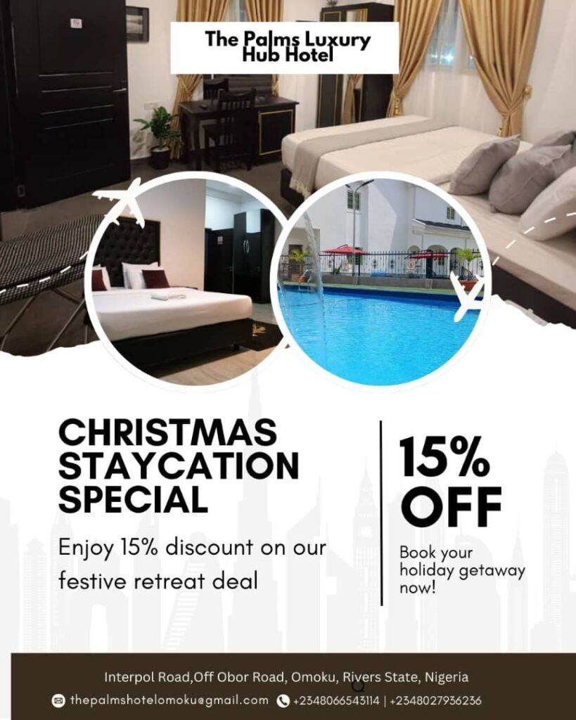 The Palms Luxury Hub Hotel – 15% Christmas Staycation Special